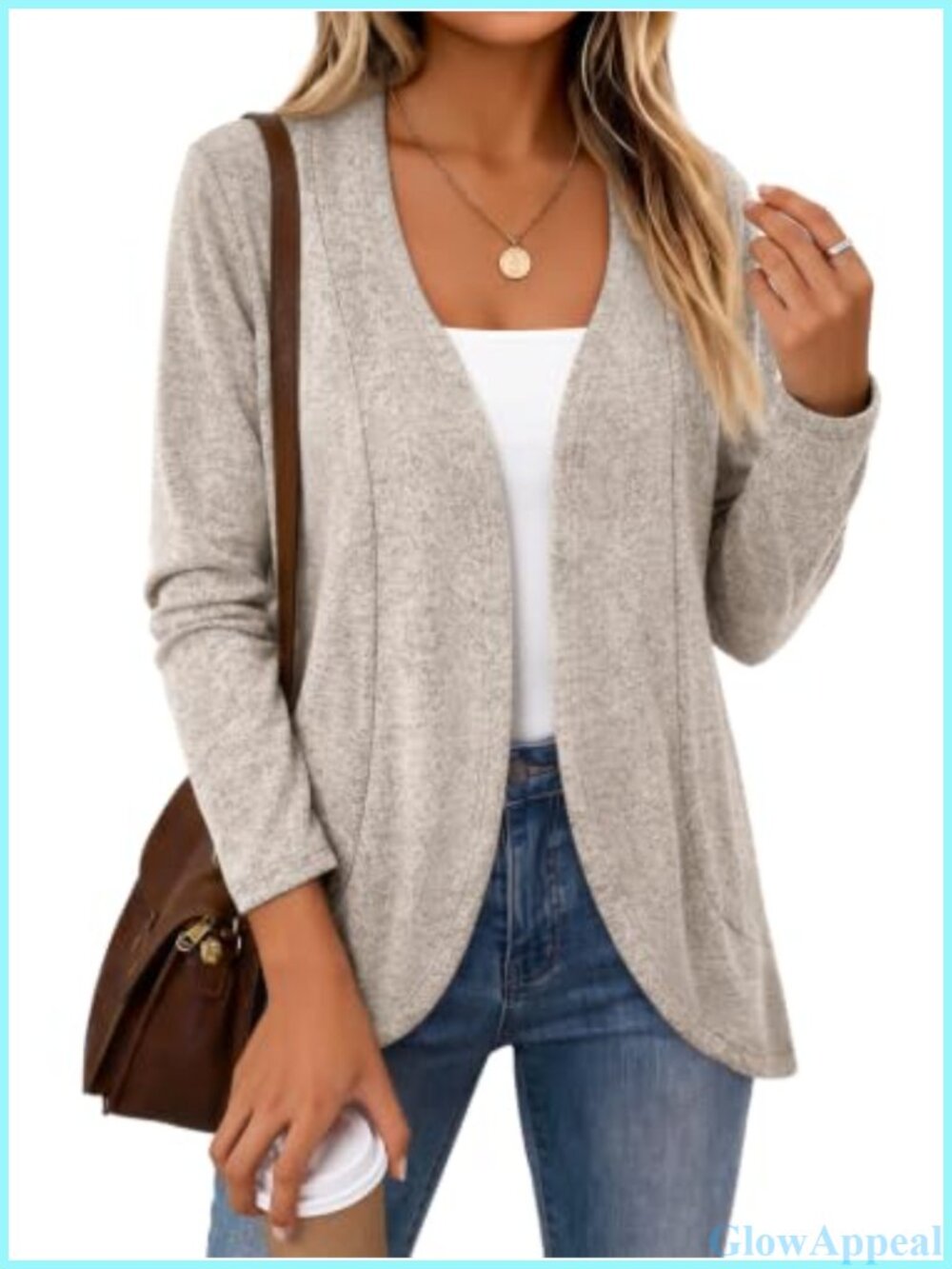 Women's Lightweight Open Front Cardigan Knit Layering Sweater